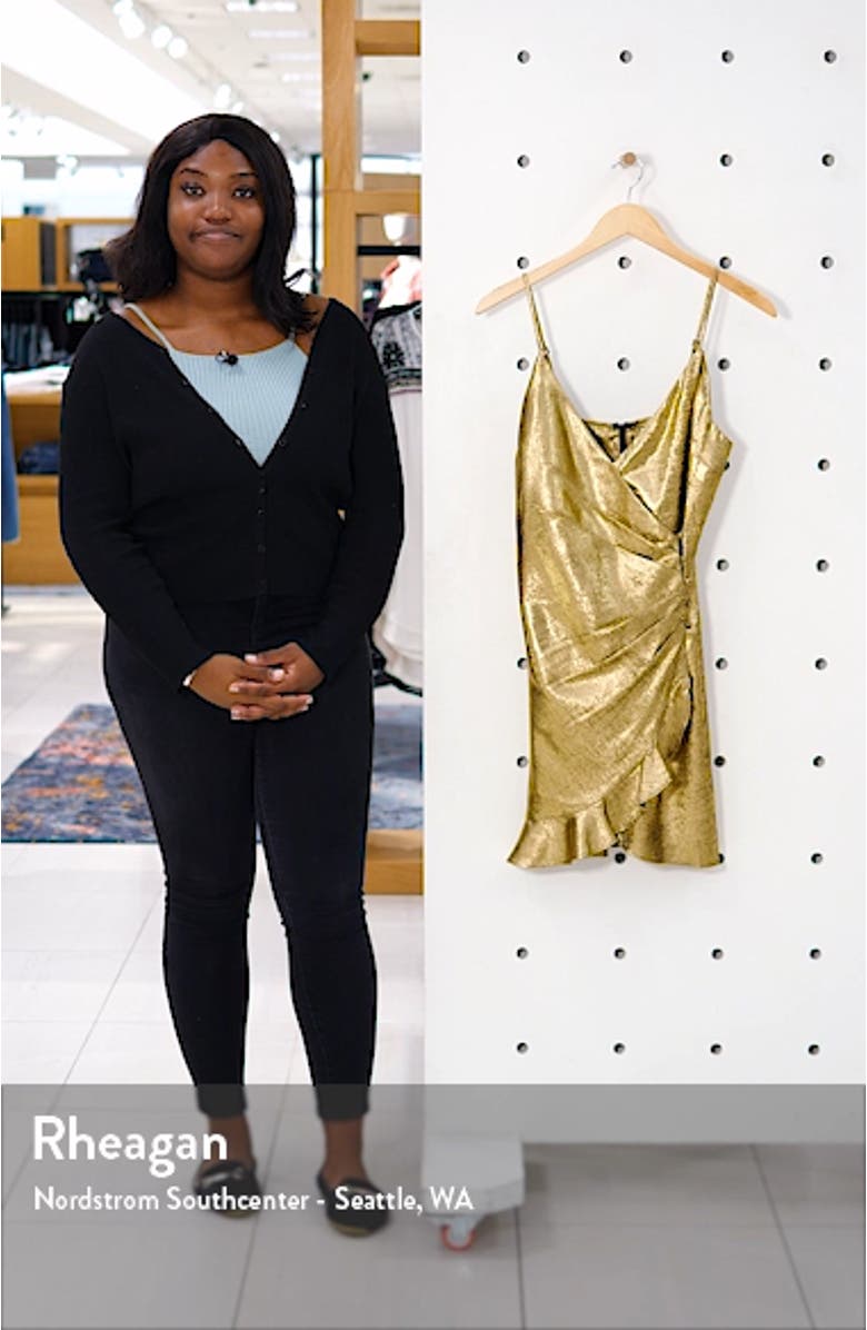 Ruffle Faux Wrap Minidress, sales video thumbnail