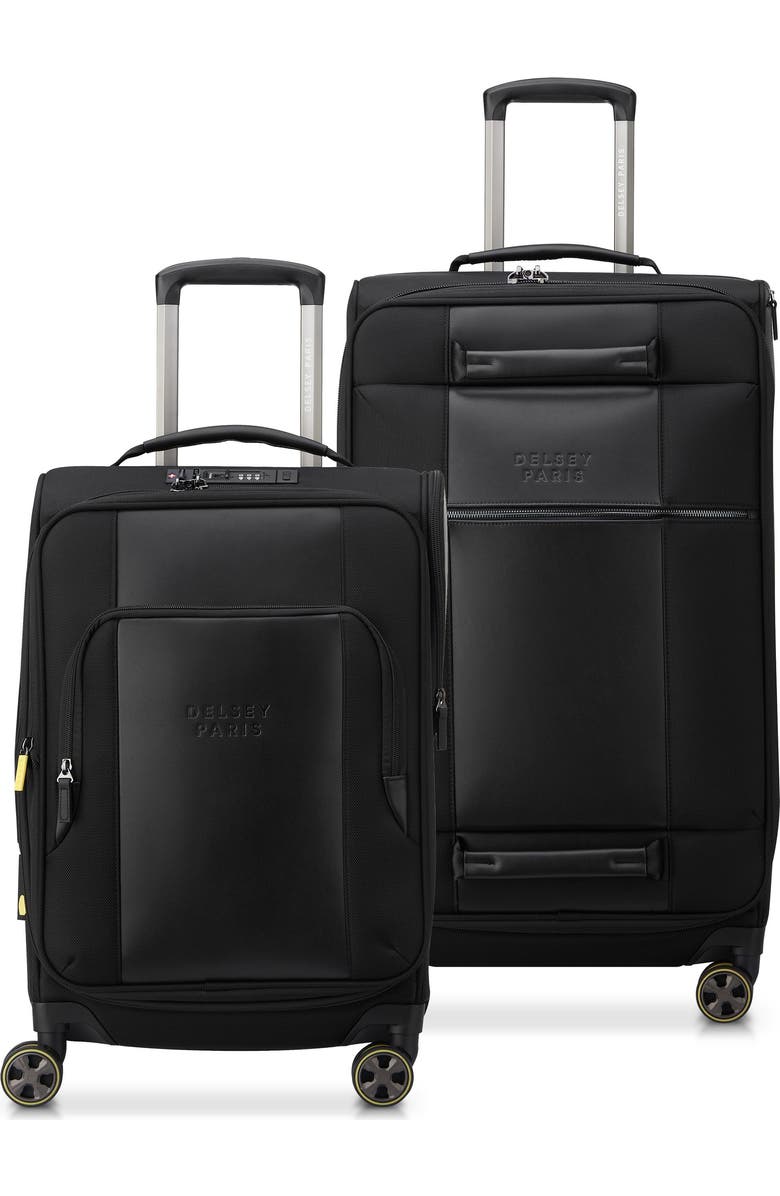 Delsey Paris Wagram 2 Piece Set - 20" Carry-On Spinner & 26" Checked Spinner, Main, color, Black