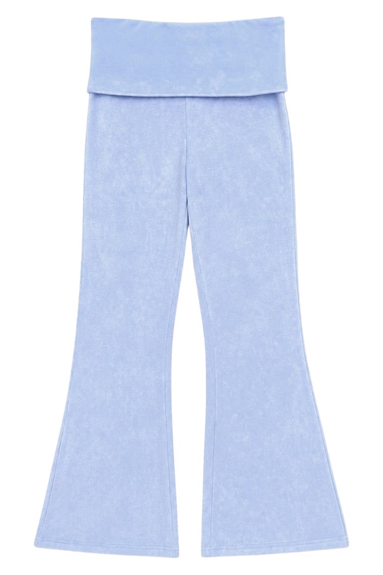 Kids' Foldover Flare Leg Pants, Main, color, DENIM