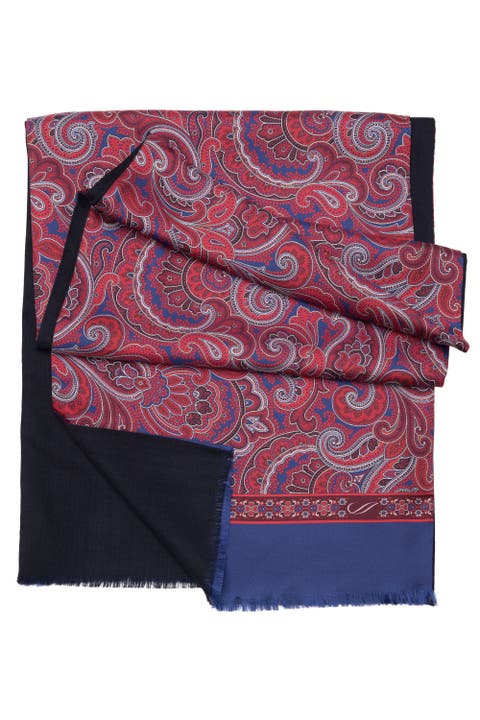 Sorrento - Wool Backed Silk Scarf for Men