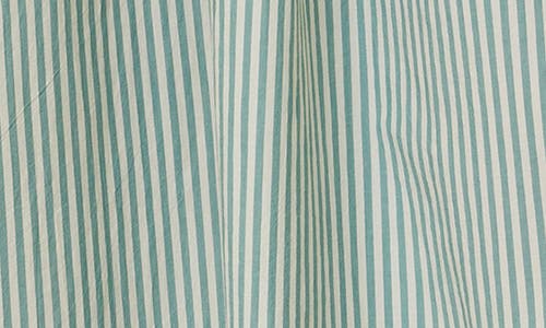 Marine Layer Smocked Sleeveless Dress In Deep Sea/white Stripe