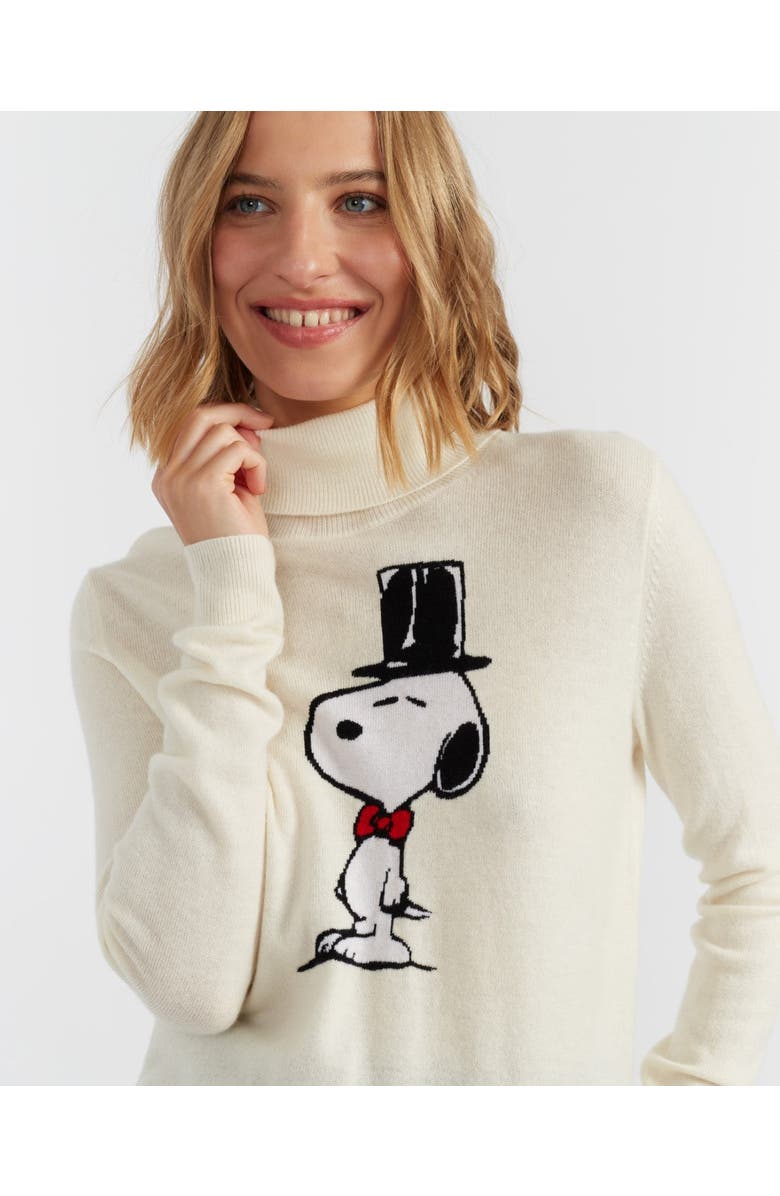 Chinti & Parker Wool-Cashmere Top Hat Snoopy Sweater, Alternate, color, 