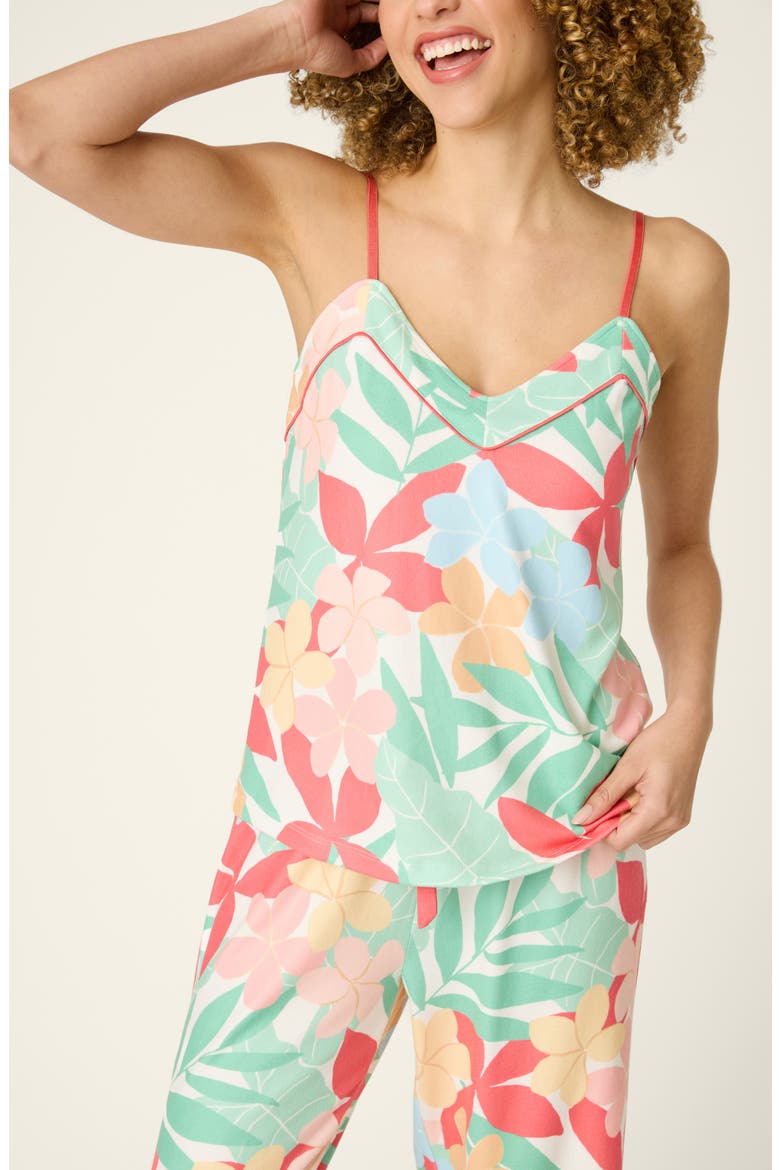 The Coastal Club Jersey Camisole, Alternate, color, GREEN MULTI