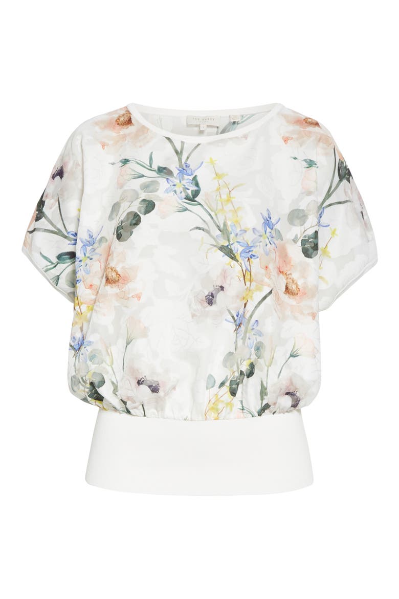 Eltiee Elegance Blouson Top, Alternate, color, WHITE
