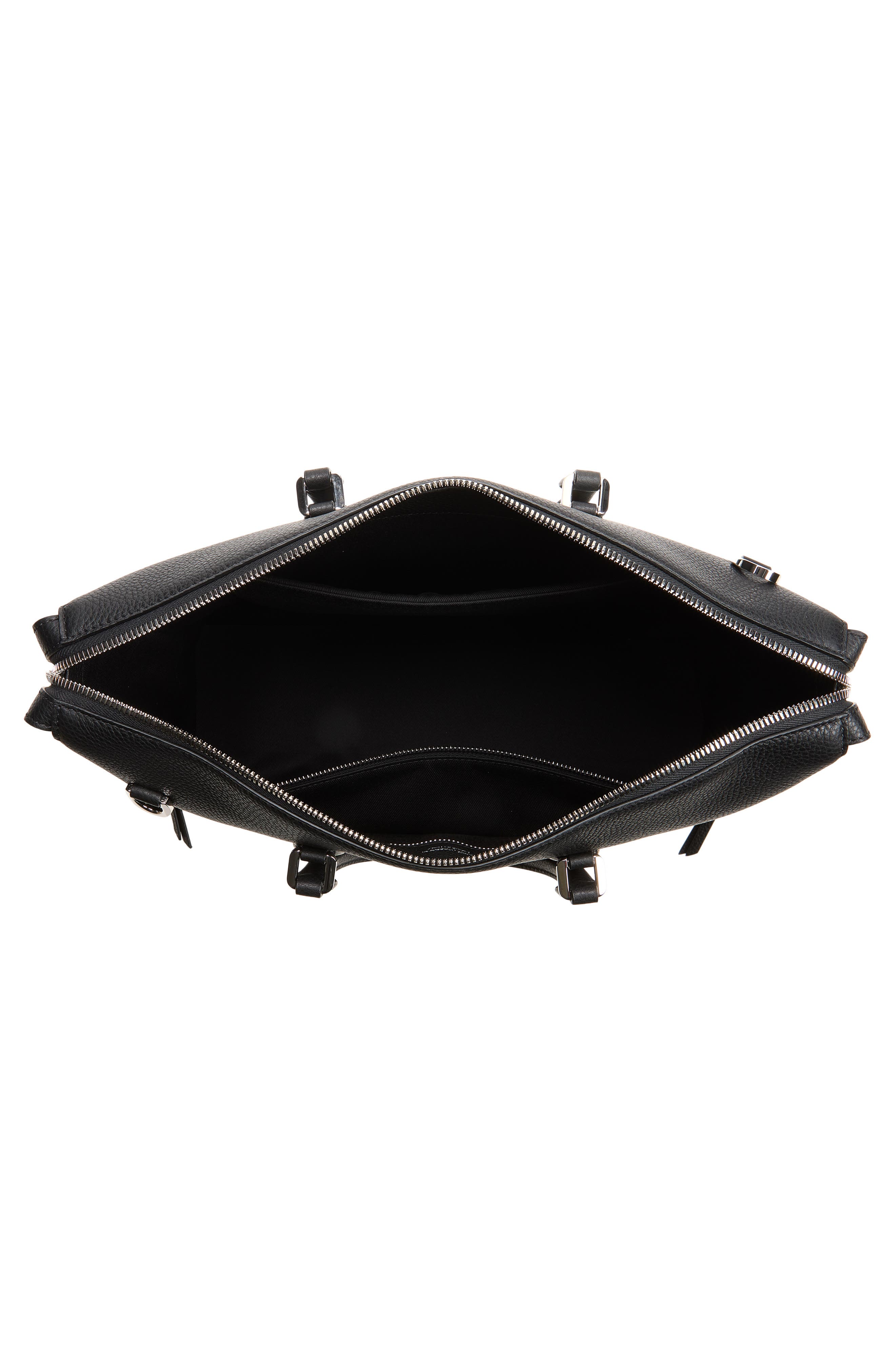 Leather Briefcase, Alternate, color, 80999 NERO