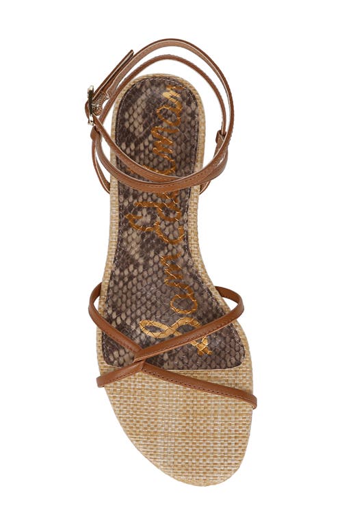 Sam Edelman Ellina Ankle Strap Sandal In Saddle