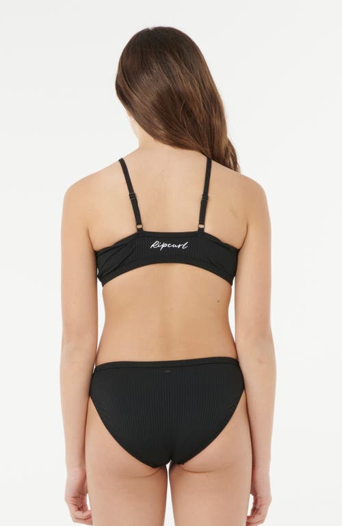 Rip Curl Kids' Premium Rib 2.0 Two-piece Swimsuit In Black
