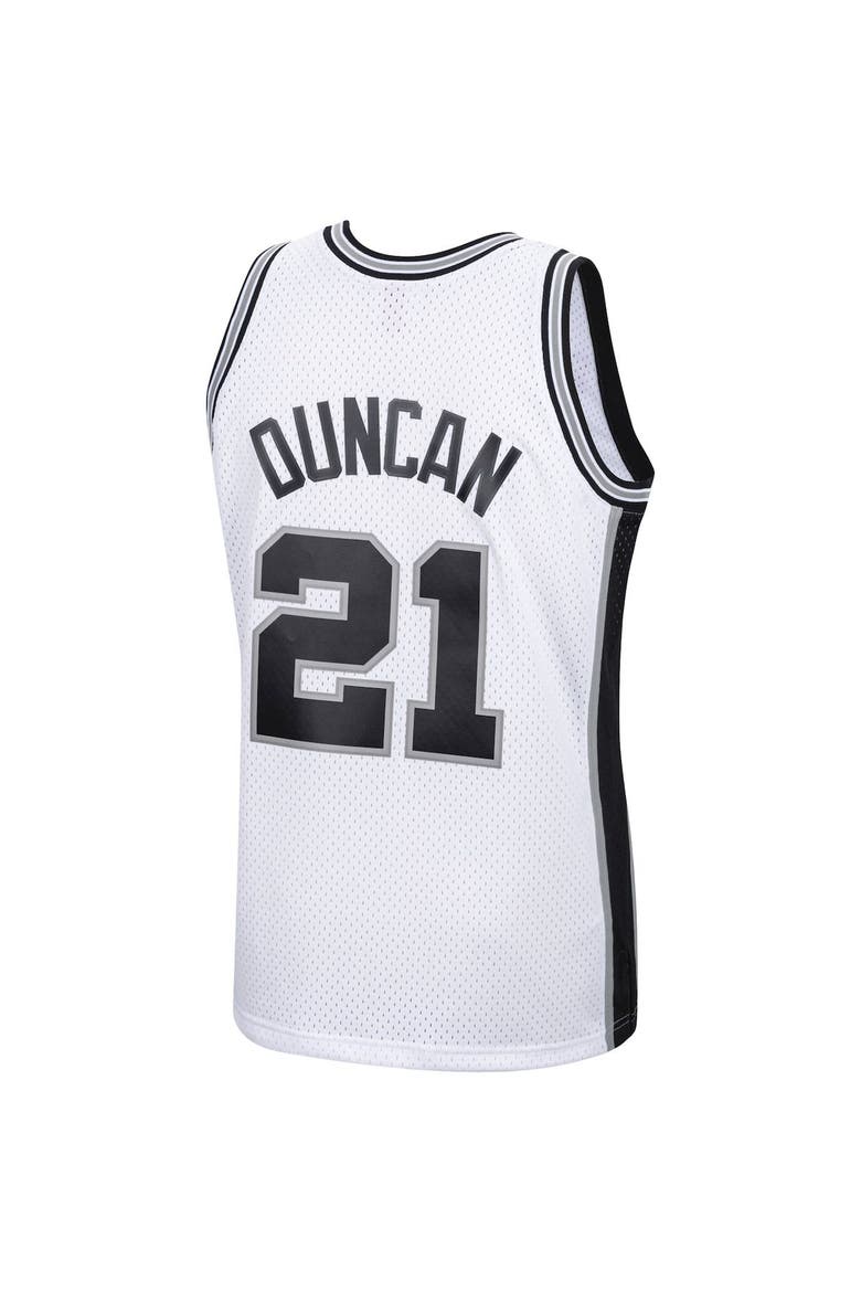 Men's Mitchell & Ness Tim Duncan White San Antonio Spurs Hardwood Classics Swingman Jersey, Alternate, color, White