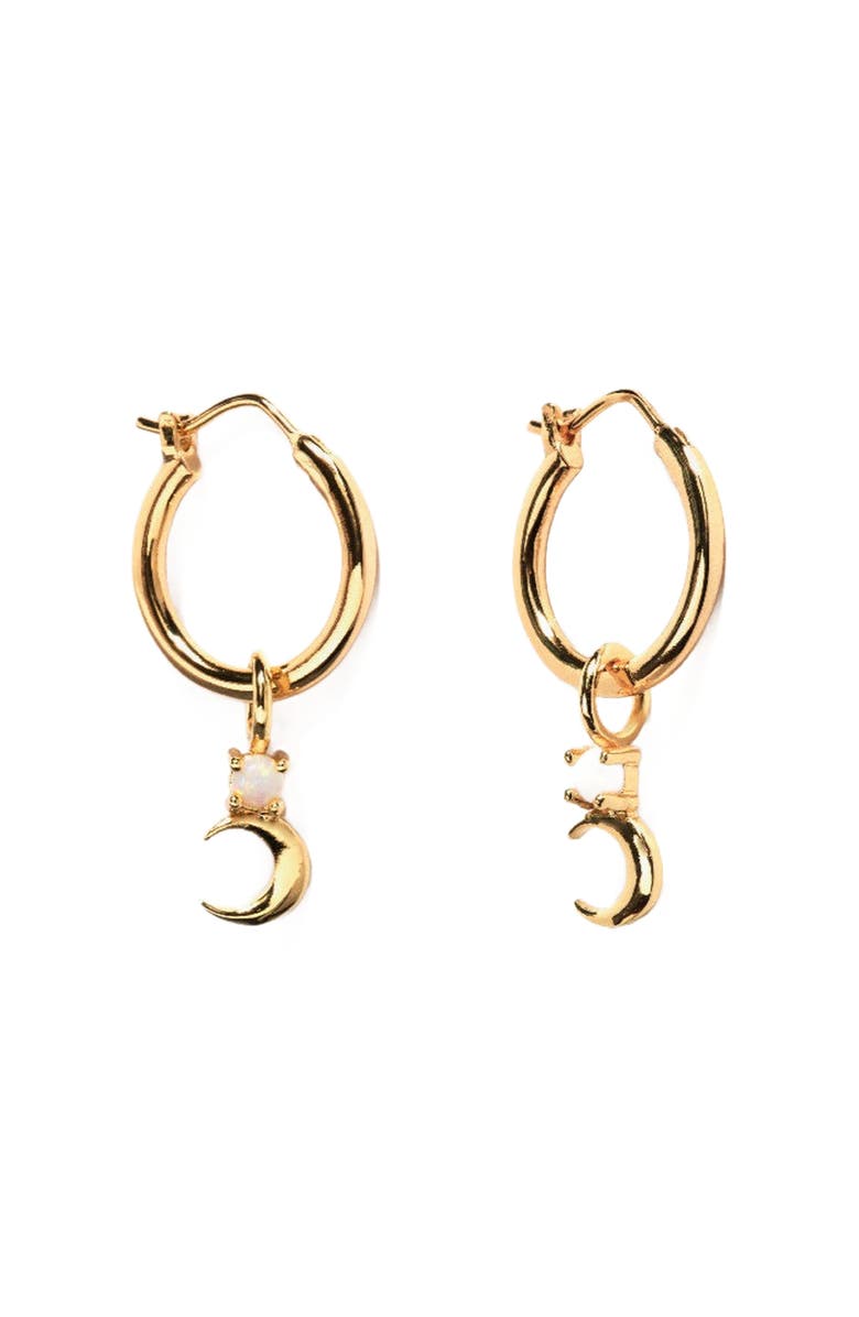 Little Sky Stone Crescent Moon Opal Earrings, Main, color,