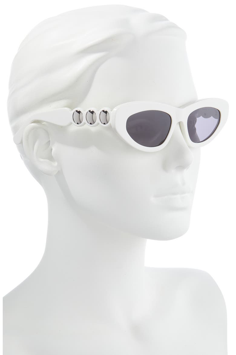 51mm Retro Cat Eye Sunglasses, Alternate, color, IVORY