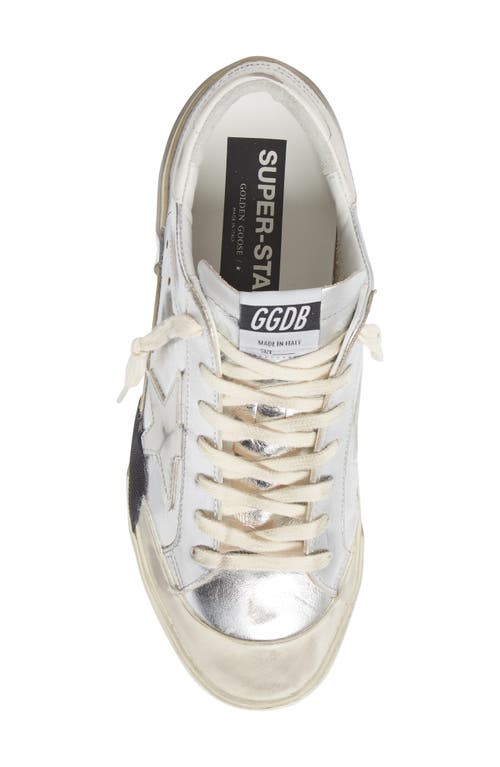 Golden Goose Super-star Penstar Low Top Sneaker In Silver