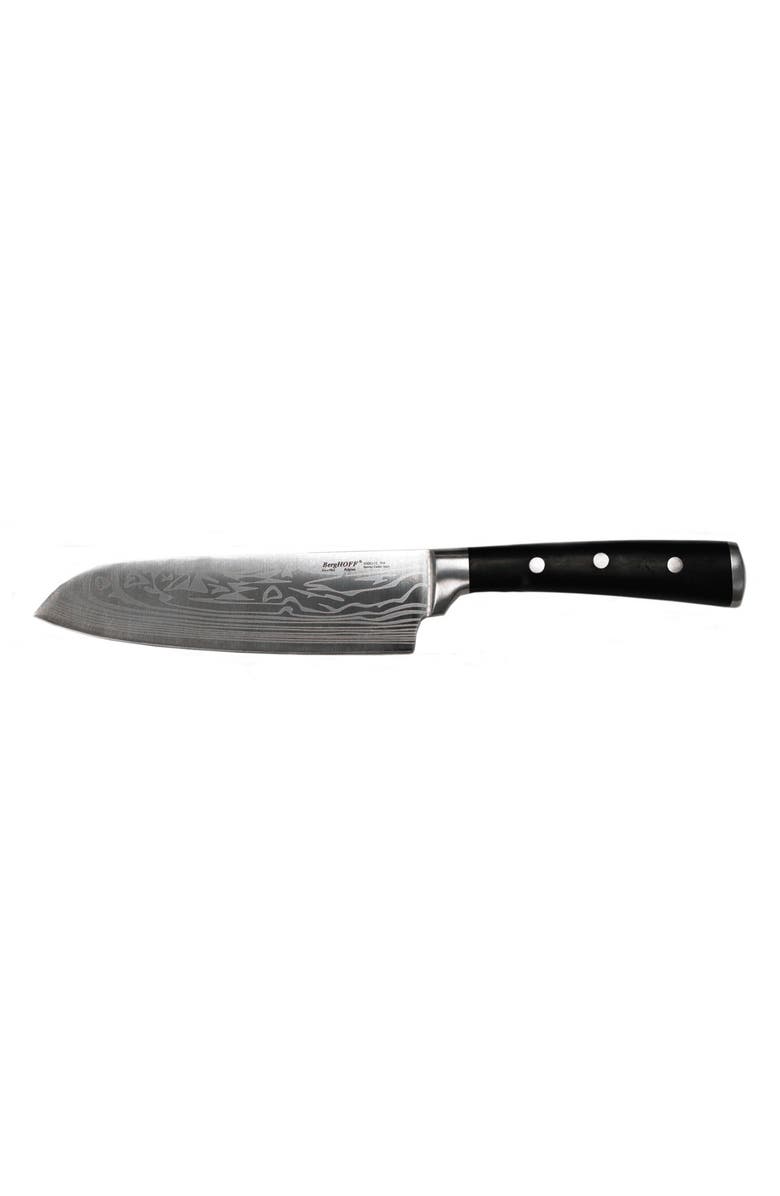 BergHOFF INTERNATIONAL Antigua 7" Santoku Knife, Main, color, Black/ Silver