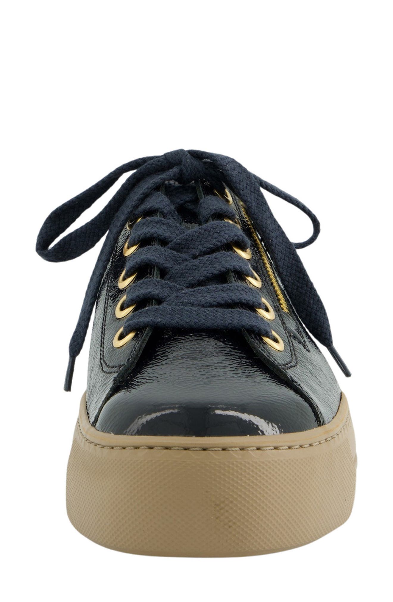 Fresno Leather Sneaker, Alternate, color, BLUE CRINKLED PATENT