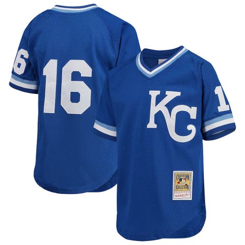 Youth Mitchell & Ness Bo Jackson Royal Kansas City Royals Cooperstown Collection Mesh Batting Practice Jersey