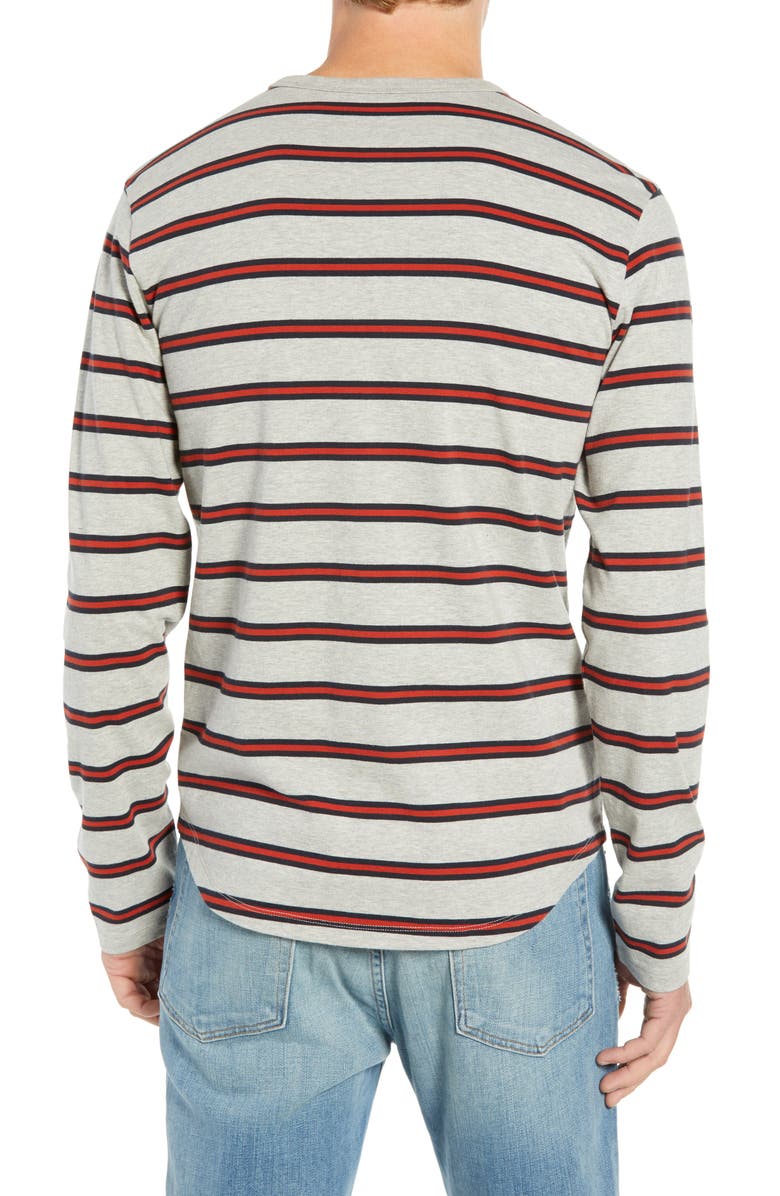 FRAME Stripe Slim Fit Long Sleeve Crewneck T-Shirt, Alternate, color, 