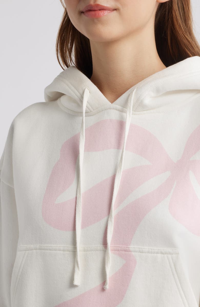 LoveShackFancy Brunella Cotton Hoodie, Alternate, color, Rose White