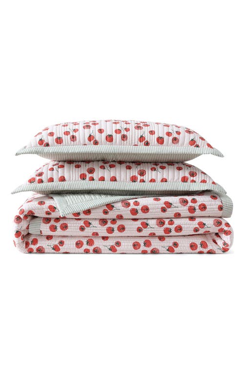 Peri Home Tomayto-tomahto Quilt & Sham Set In Pink Multi