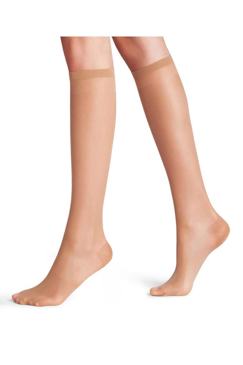 Vitalize 20 Denier Sheer Compression Socks, Main, color, Powder