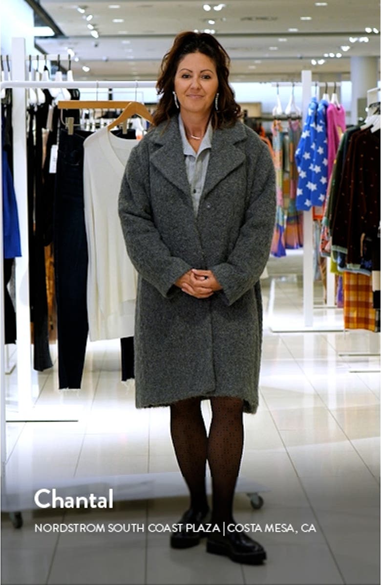 Notched Lapel Alpaca & Wool Blend Coat, sales video thumbnail