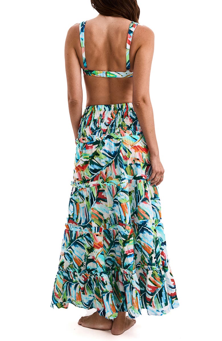 Mimi Flamingo Reef Print Convertible Maxi Skirt, Alternate, color, 