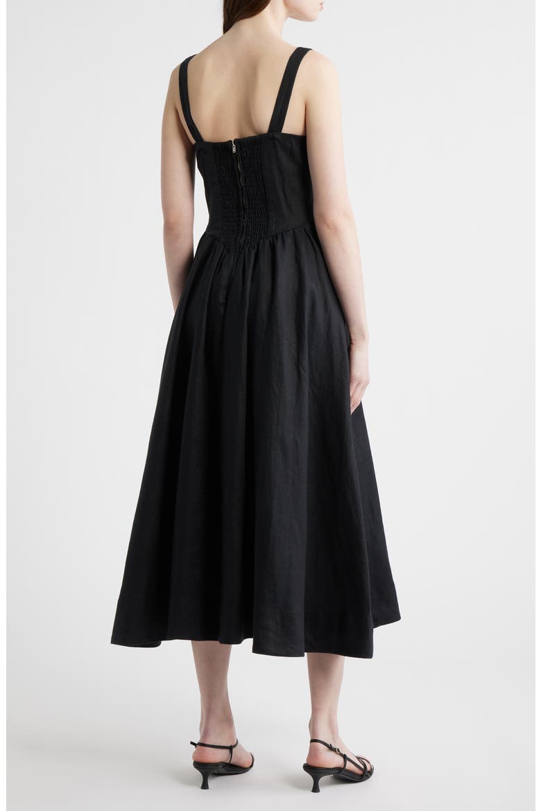 Balia Linen Sundress, Alternate, color, BLACK