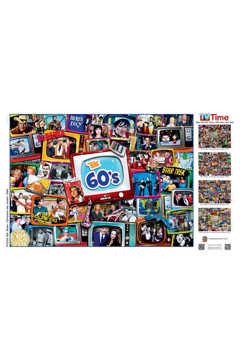 60's Shows 1000 Piece Jigsaw Puzzle, Alternate, color, Multicolor