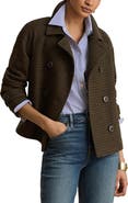 Lauren Ralph Lauren Double Breasted Wool Blend Crop Coat