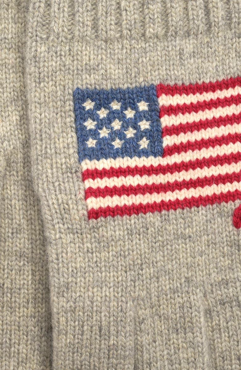 Polo Ralph Lauren Rl Flag Glove, Alternate, color, Andover Heather
