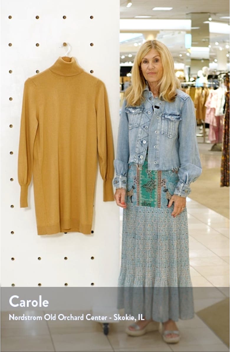 Morela Long Sleeve Turtleneck Sweater Dress, sales video thumbnail