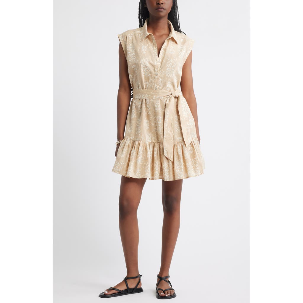 Treasure & Bond Tiered Cotton Mini Shirtdress