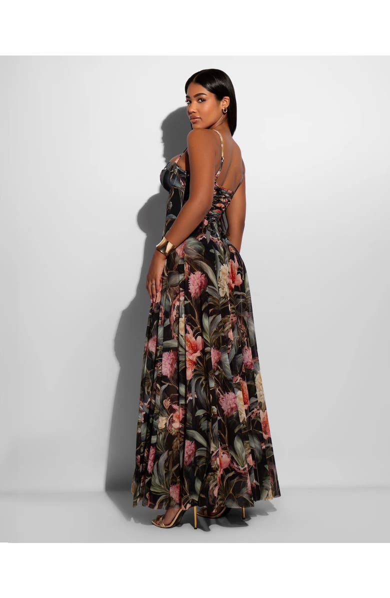 TA3 Mega Sculpting Push-Up Maxi Dress, Alternate, color, Midnight Peony