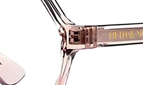 Fifth & Ninth Carter 53mm Round Blue Light Blocking Glasses In Pink