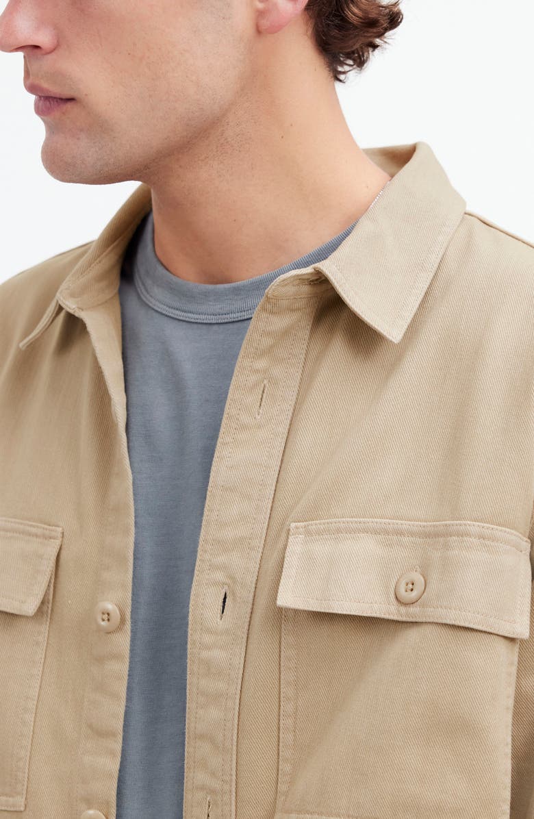 Madewell Garment Dyed Straight Hem Work Shirt, Alternate, color, Driftwood