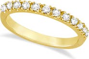 ALLUREZ 14K Gold Gem-Set Stackable Anniversary Band