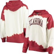 GAMEDAY COUTURE Women's Gameday Couture White/Crimson Oklahoma Sooners For the Fun Double Dip-Dyed Pullover Hoodie