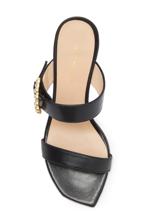 Stuart Weitzman Piper 75 Block Sandal In Black
