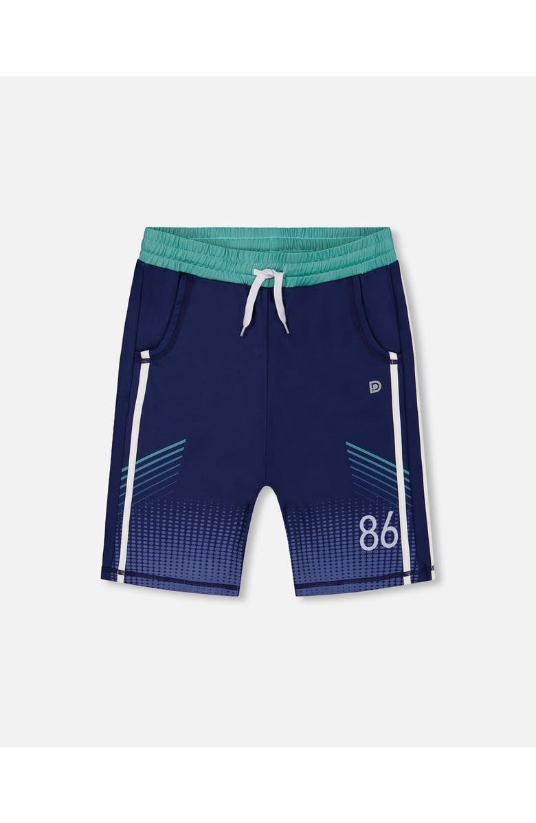 Deux par Deux Boy's Athletic Shorts Blue, Main, color, 