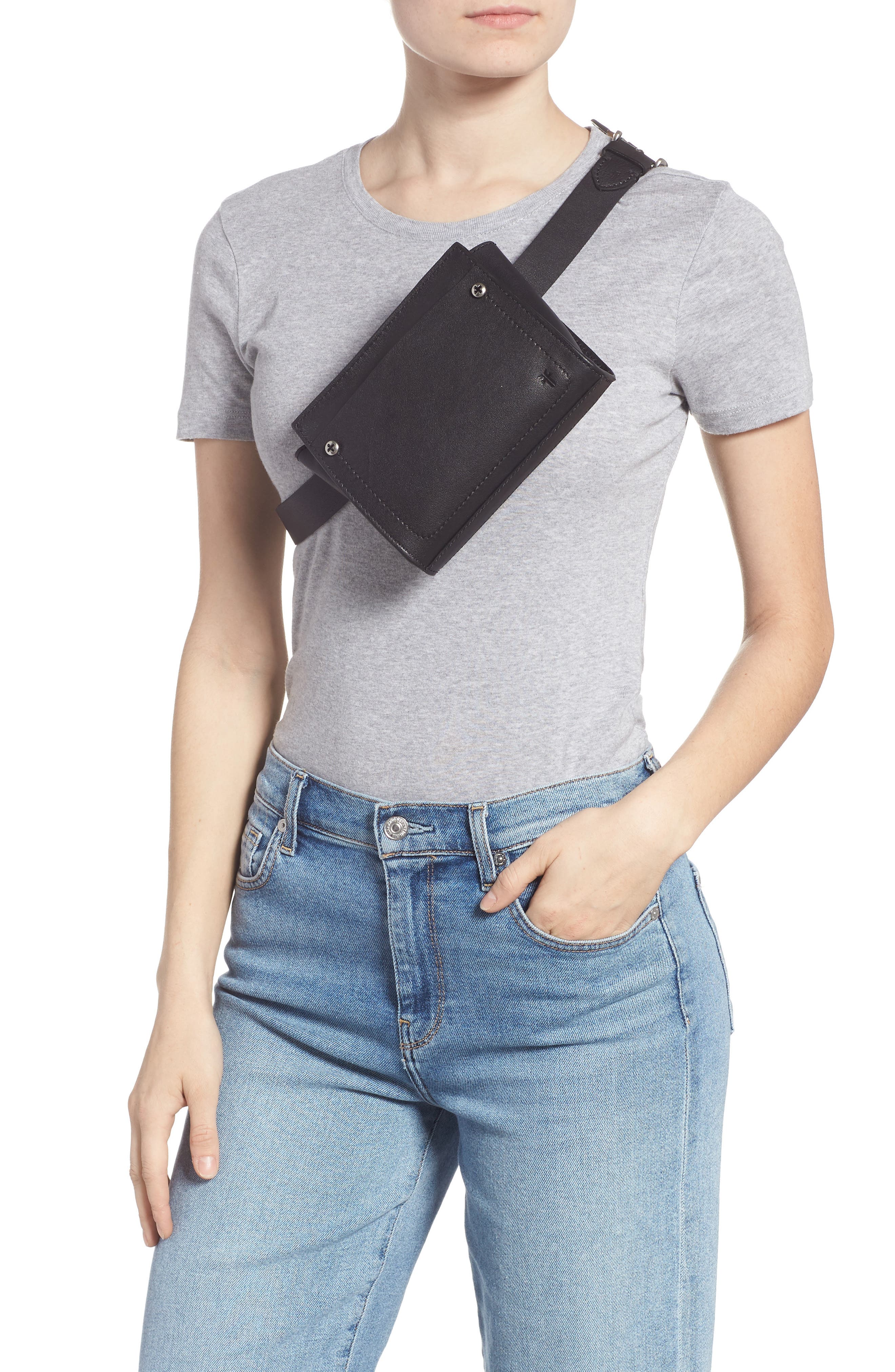 Frye Leather Belt Bag, Alternate, color, 
