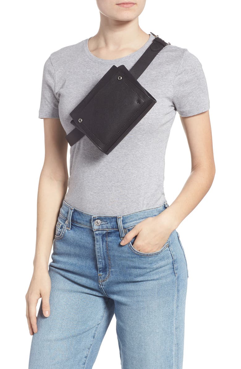 Frye Leather Belt Bag, Alternate, color,