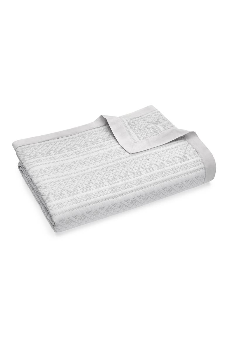 Venecia Cross Stitch Coverlet & Sham Set, Alternate, color, STONE