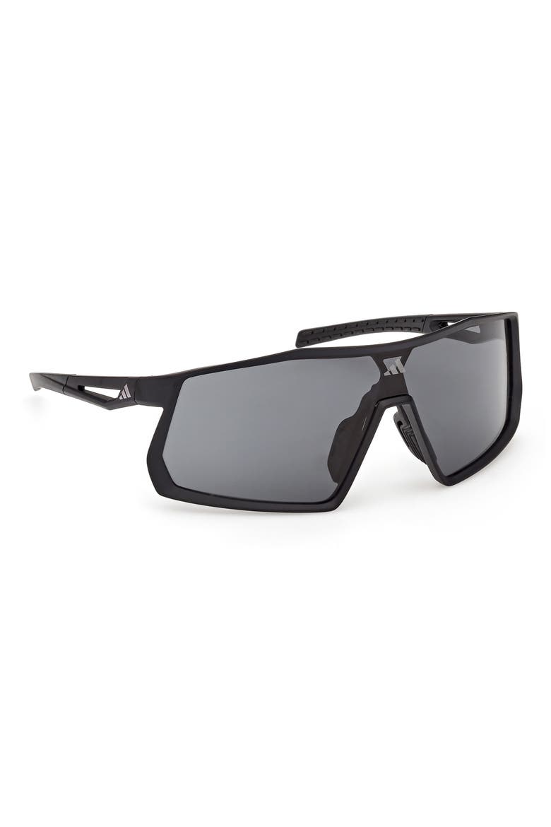 Sport Shield Sunglasses, Alternate, color, MATTE BLACK / SMOKE