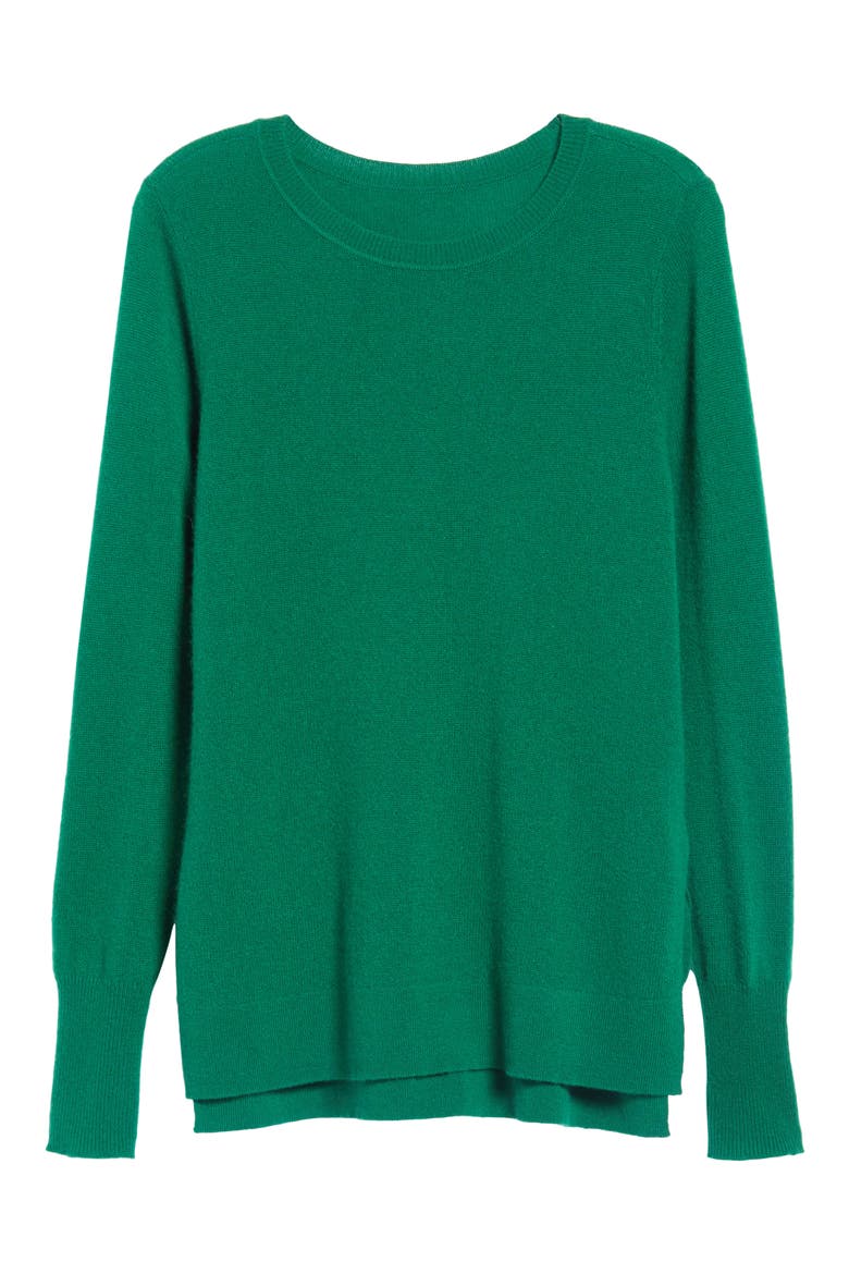 Side Tie Cashmere Sweater, Alternate, color, GREEN ULTRA