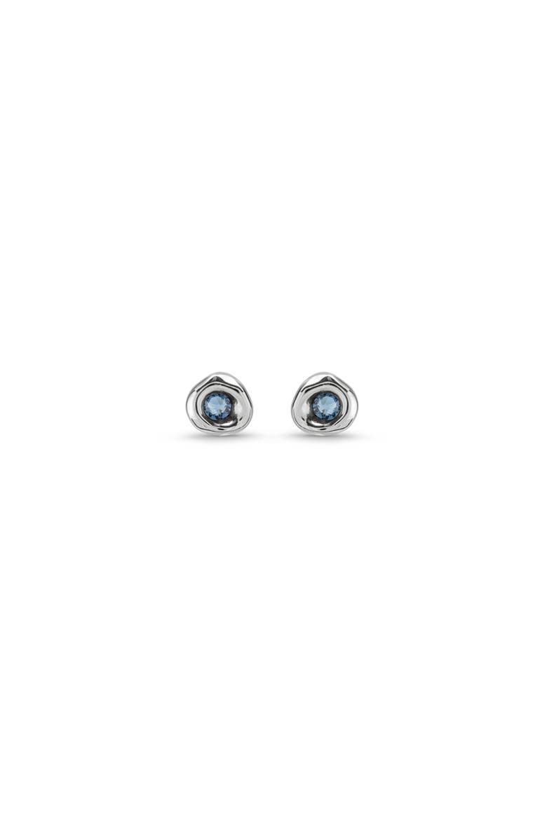 Sterling Silver-Plated Earrings with Crystal, Main, color, Silver