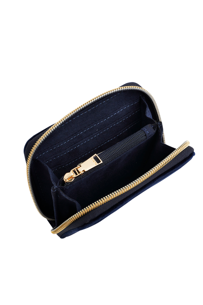 Floral Velvet Purse Small, Alternate, color, Navy