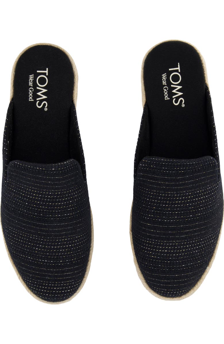 TOMS Santiago Espadrille Mule, Alternate, color, Black
