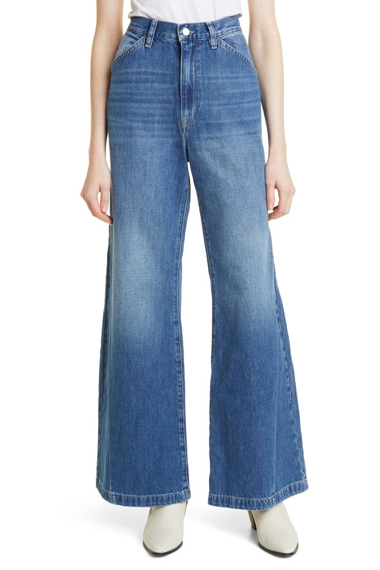 Le Baggy High Waist Wide Leg Jeans, Main, color, SEAFARER