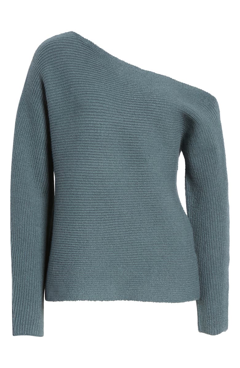 Treasure & Bond Ribbed One-Shoulder Pullover, Alternate, color, 