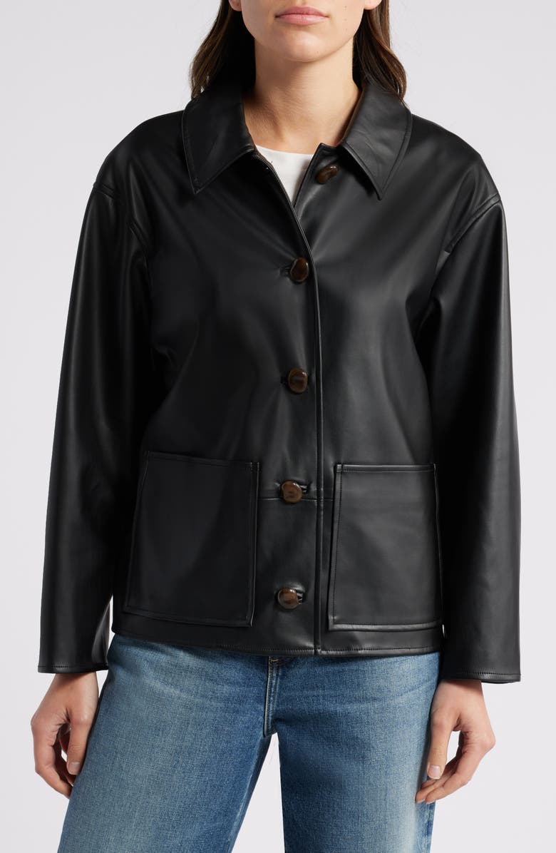 Rails Haisley Faux Leather Jacket, Alternate, color, Black