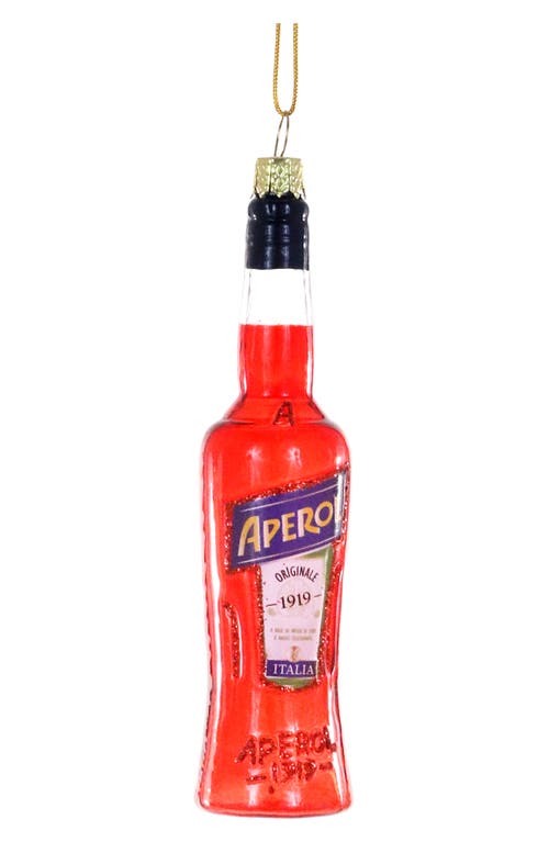 Cody Foster & Co. Aperol Glass Ornament in Red Multi  product