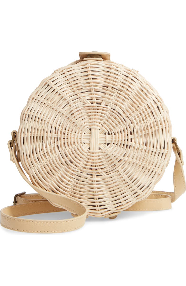 Mali + Lili Hazel Woven Rattan Circle Bag, Main, color,